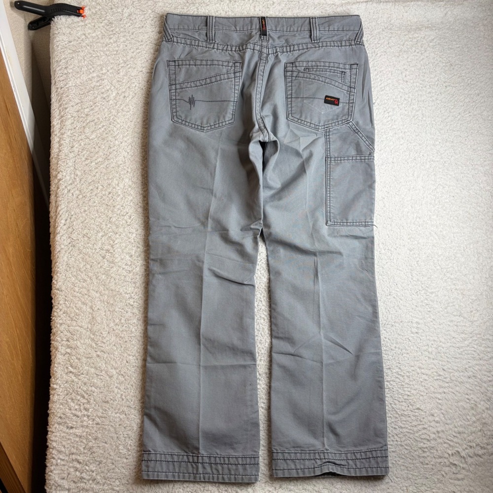 Ariat Work FR M4 Low Rise Boot Cut Pants Mens 36x32 (31) Gray CAT 2